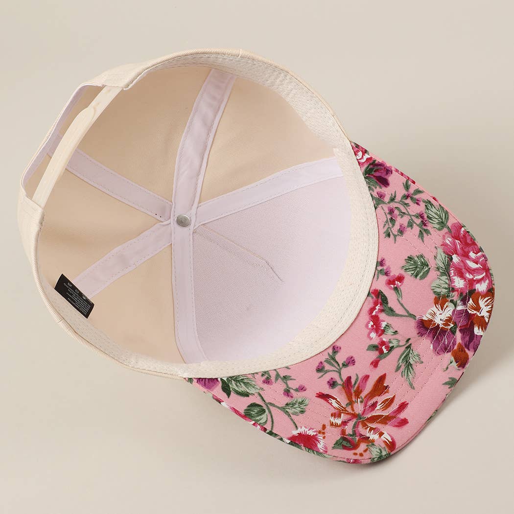 HOWDY Darlin' Embroidery Patch Floral Two-Tone Hat