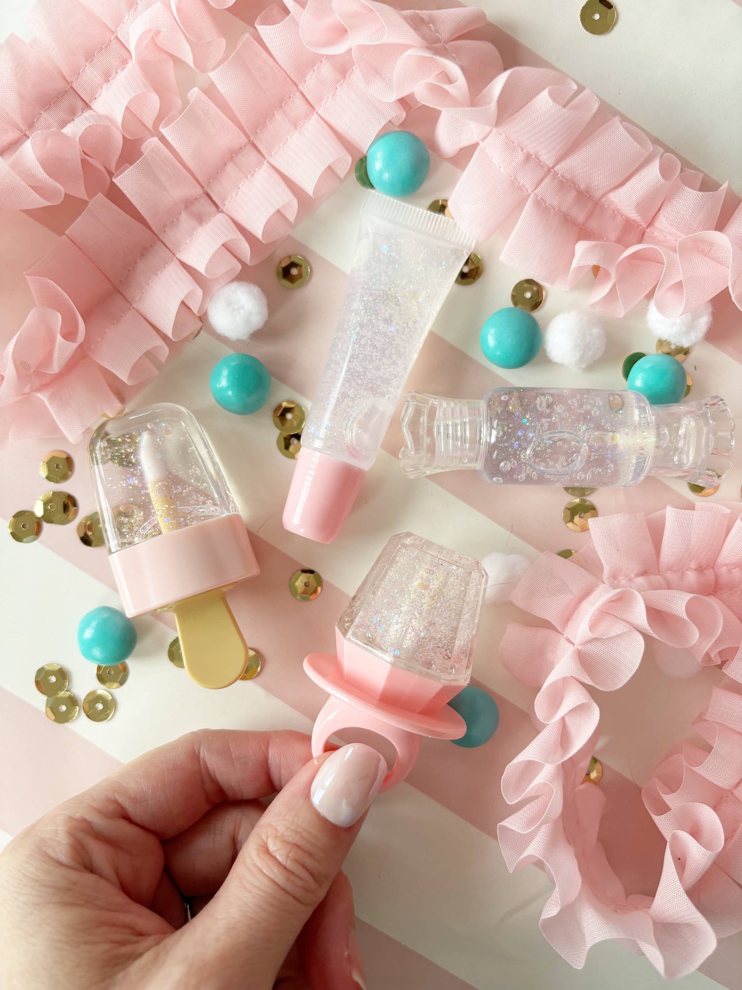 Baby Dream Sparkle Ring Pop Lip Gloss