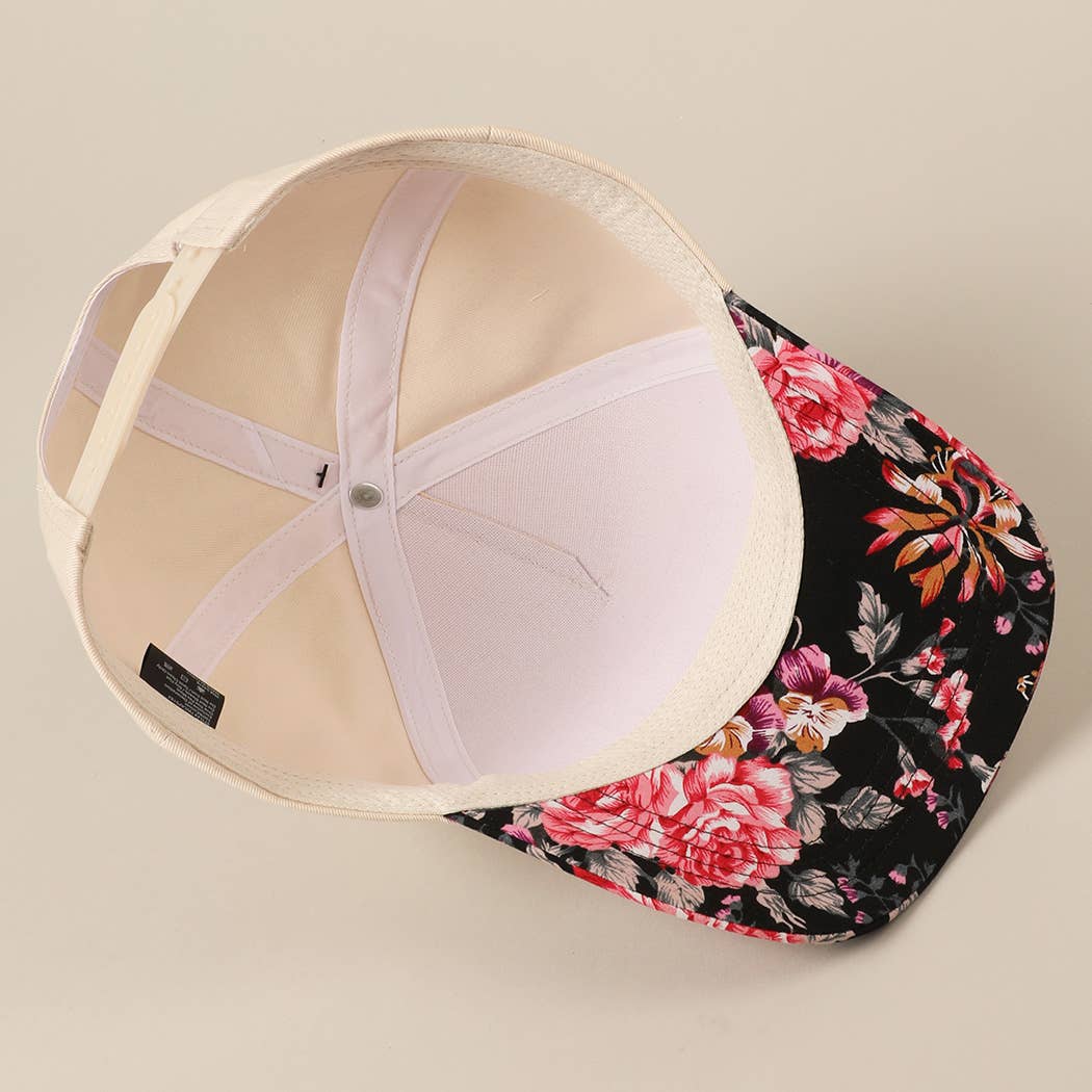 HOWDY Darlin' Embroidery Patch Floral Two-Tone Hat