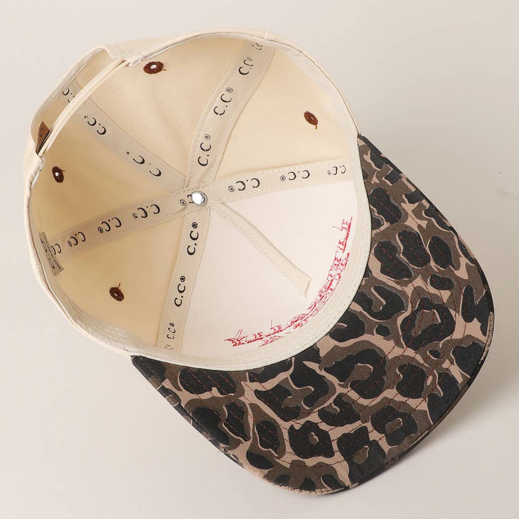 LITERALLY JUST A COWGIRL Leopard Trucker Hat